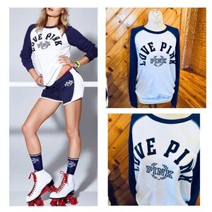 Love Pink Raglan Sleeve Sweatshirt